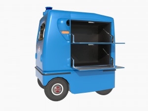 Japanese delivery robot Deliro with downward opening doors 3D Model
