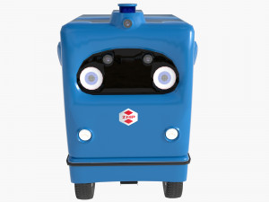 Japanese delivery robot Deliro with downward opening doors 3D Model