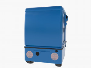 Japanese delivery robot Deliro with downward opening doors 3D Model