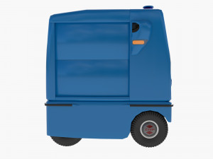 Japanese delivery robot Deliro with downward opening doors 3D Model