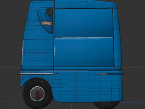 Japanese delivery robot Deliro with downward opening doors 3D Model