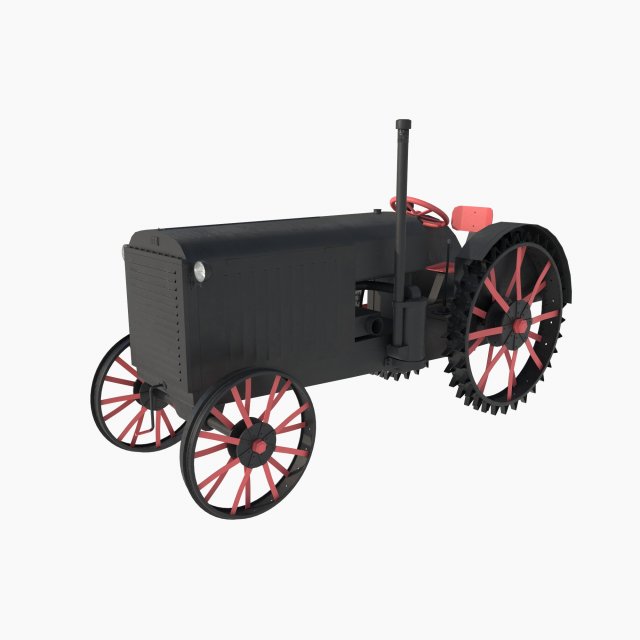 Restored tractor from the 30s Modèle 3D .c4d .max .obj .3ds .fbx .stl .blend 
