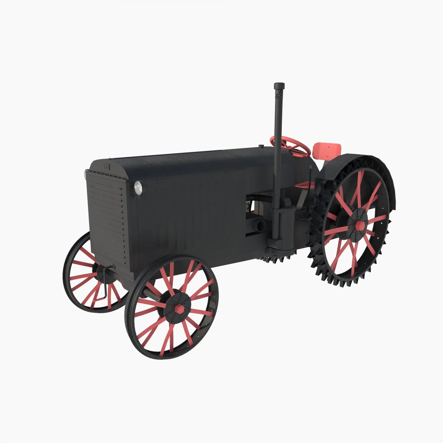 Restored tractor from the 30s 3D Model .c4d .max .obj .3ds .fbx .stl .blend 
