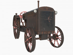 Old rusty tractor 3D Model