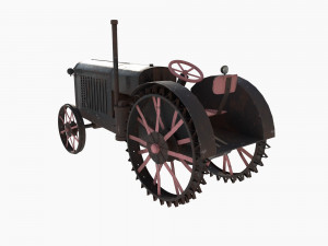 Old rusty tractor Modèle 3D