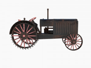 Old rusty tractor Modèle 3D