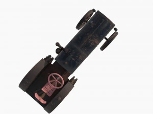 Oude roestige tractor 3D Model