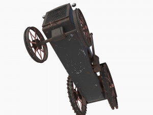 Old rusty tractor Modèle 3D