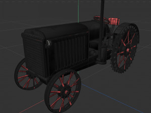Old rusty tractor Modèle 3D