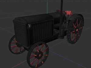 Oude roestige tractor 3D Model