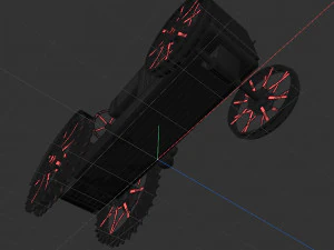 Oude roestige tractor 3D Model