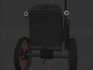 Oude roestige tractor 3D Model