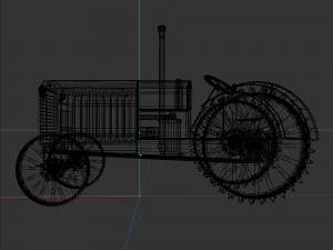 Old rusty tractor Modèle 3D