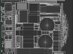 Oude roestige tractor 3D Model