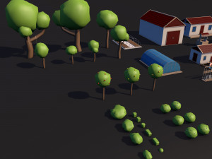 Farm asset collection Low-poly 3D Модель