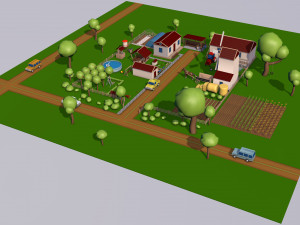 Farm asset collection Low-poly 3D Модель