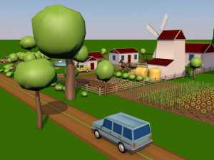 Farm asset collection Low-poly 3D Модель