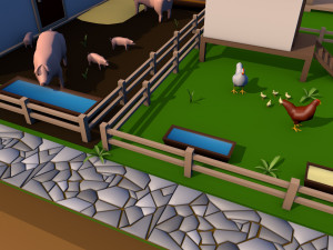 Farm asset collection Low-poly 3D Модель