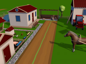 Farm asset collection Low-poly 3D Модель
