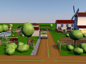 Farm asset collection Low-poly 3D Модель