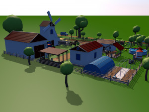 Farm asset collection Low-poly 3D Модель
