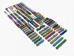 Mega collection auto low poly 3D Model