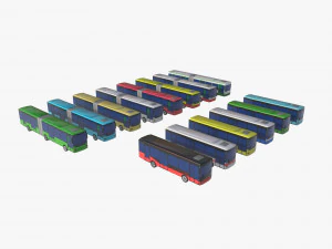 Mega collection auto low poly 3D Model