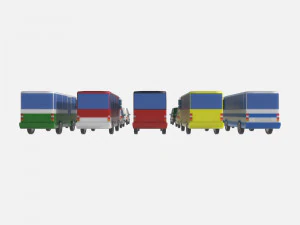 Mega collection auto low poly 3D Model