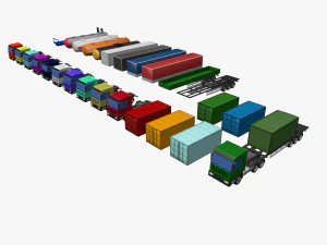 Mega collection auto low poly 3D Model