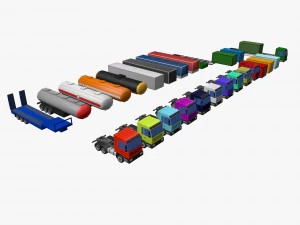 Mega collection auto low poly 3D Model