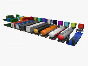 Mega collection auto low poly 3D Model