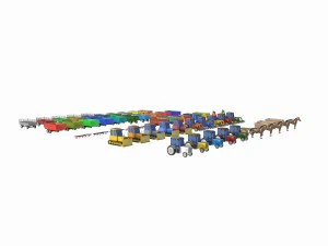 Mega collection auto low poly 3D Model