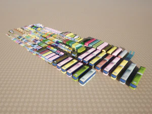 Mega collection auto low poly 3D Model