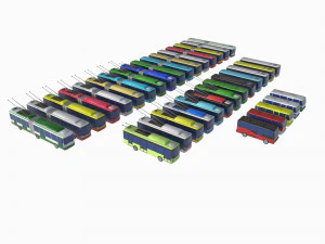 Bus set 3D Model