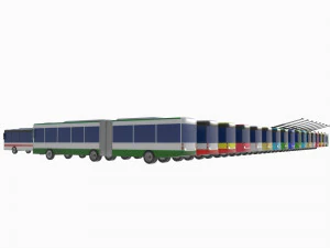 Bus set 3D Model