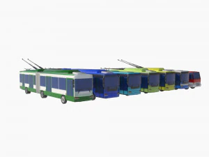 Bus set 3D Model