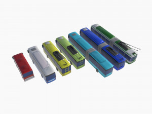 Bus set 3D Model
