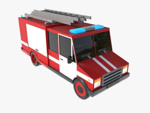 Set of special equipment vans 3D Model