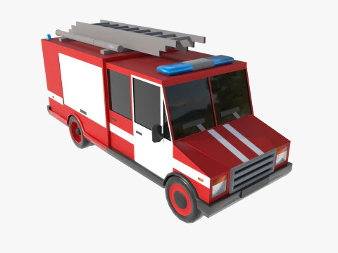 Set of special equipment vans 3D Model