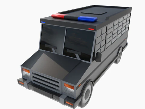 Set of special equipment vans 3D Model