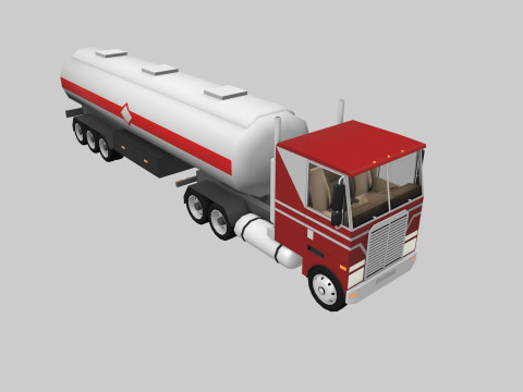 Set of trucks and trailers 3D Model