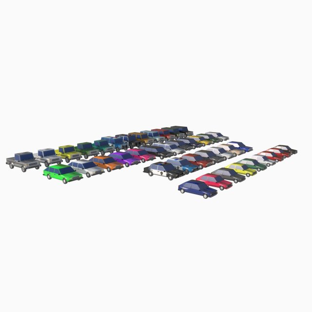 Set of cars 3D मॉडल .c4d .max .obj .3ds .fbx .stl .blend 