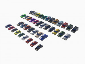 Set of cars 3D मॉडल