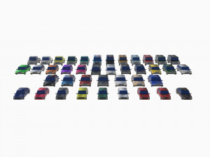 Set of cars 3D मॉडल