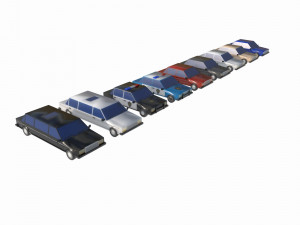 Set of cars 3D मॉडल