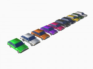 Set of cars 3D मॉडल