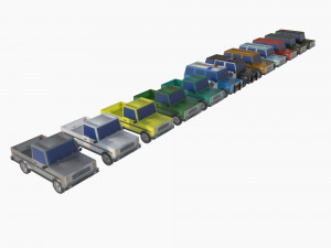Set of cars 3D मॉडल