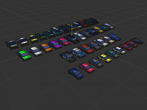 Set of cars 3D मॉडल
