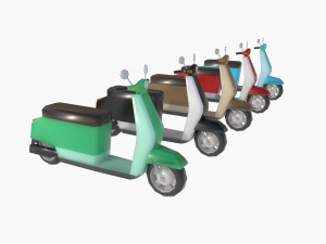 Set of motorcycles and bicycles 3D मॉडल