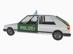 VW Volkswagen golf 2 police in Germany Modèle 3D